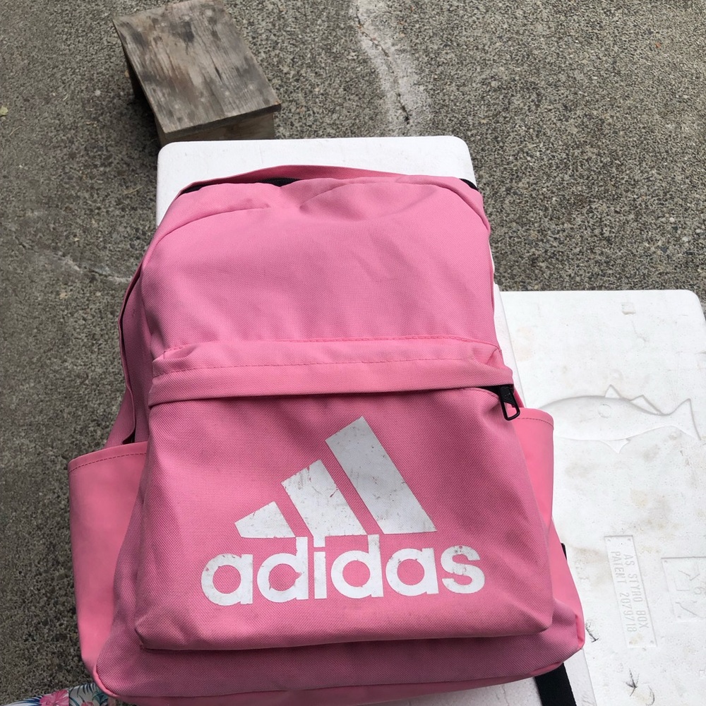 adidas Backpack Rucksack Women’s Pink White Travel Gym School Bag